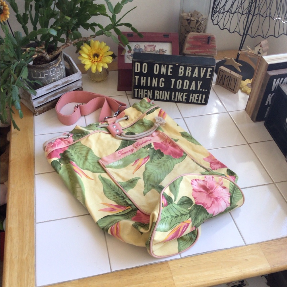 ‘Tommy Bahama’ Canvas Drawstring Bucket Bag - image 1